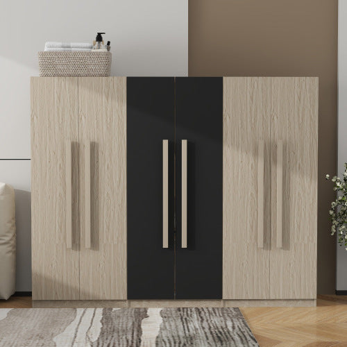 Yvoire wardrobe with the doors open showing shelves and hanging space