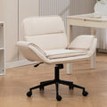 Alnwick swivel vanity chair in beige fabric