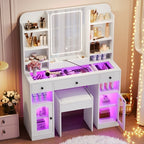Truro vanity with the RGB lighting on