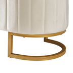 Rannoch velvet storage ottoman in a bedroom