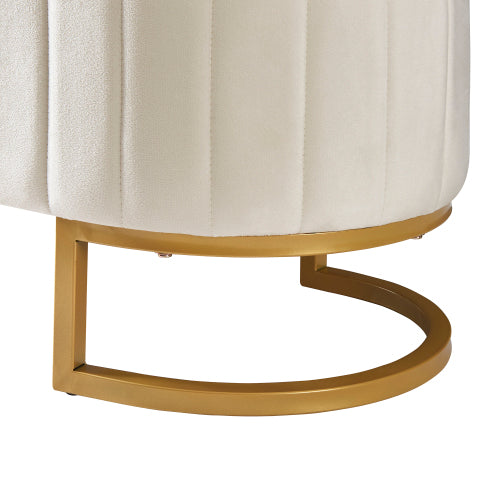 Rannoch velvet storage ottoman in a bedroom