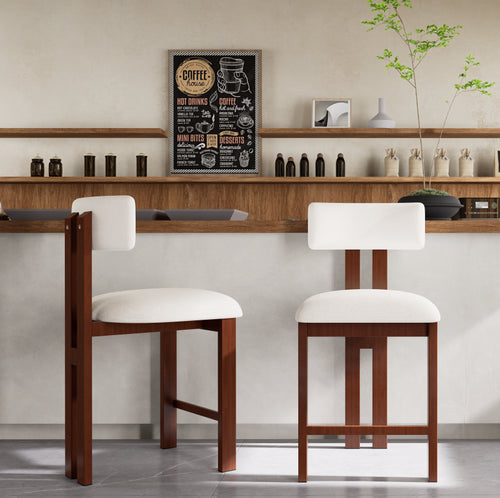 Blakeney bar chair rear view showing the full-height back