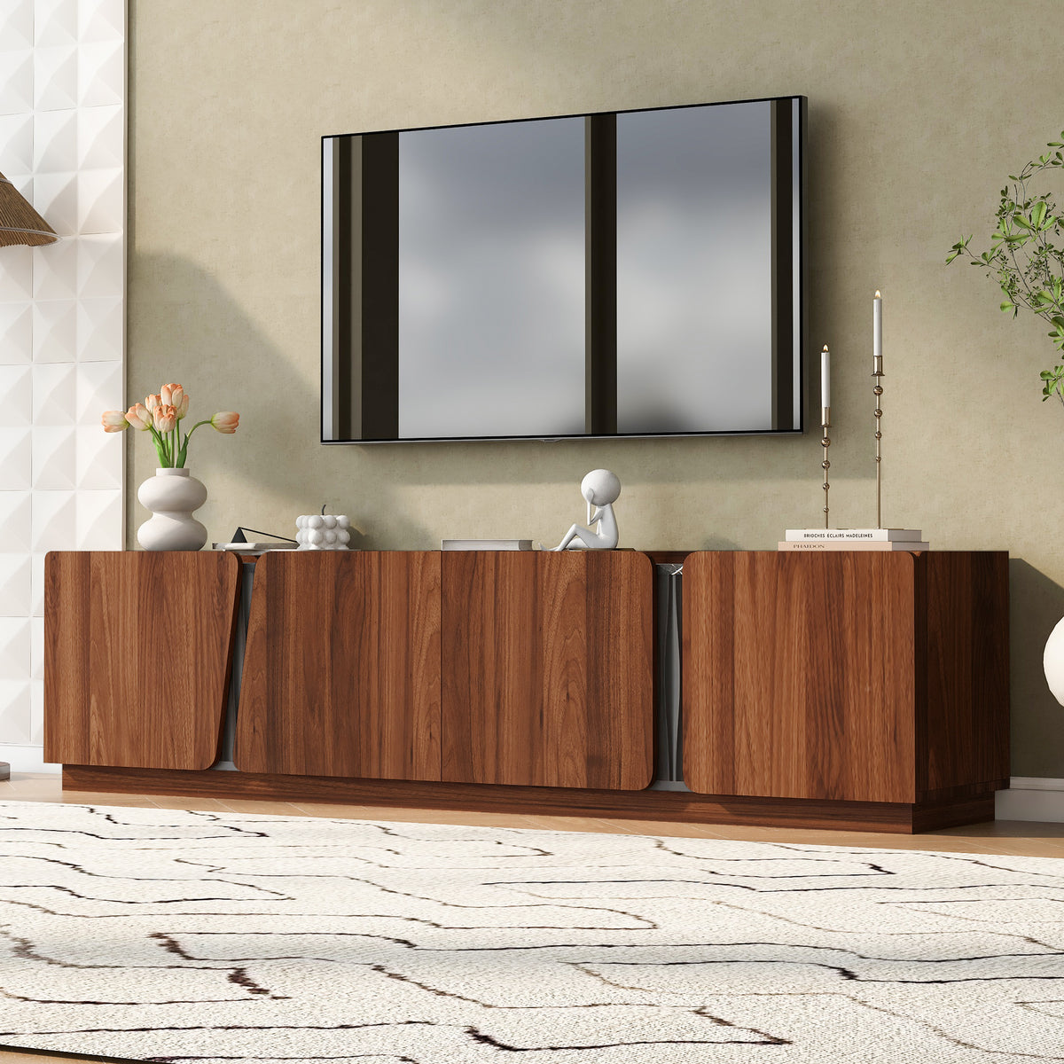 Grantham TV stand in the tiger finish