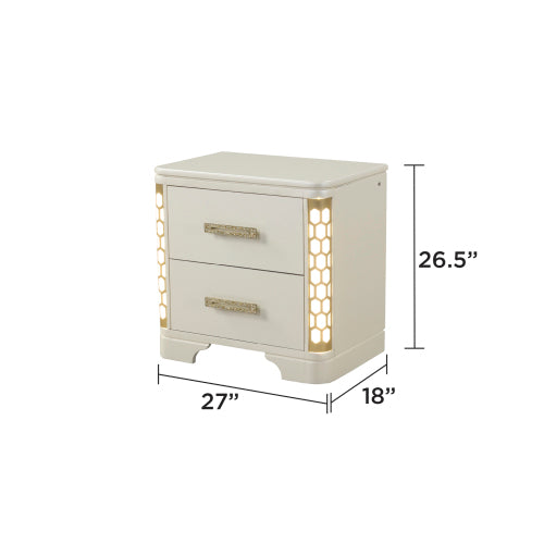Varenna bedroom set bedside cabinet detail