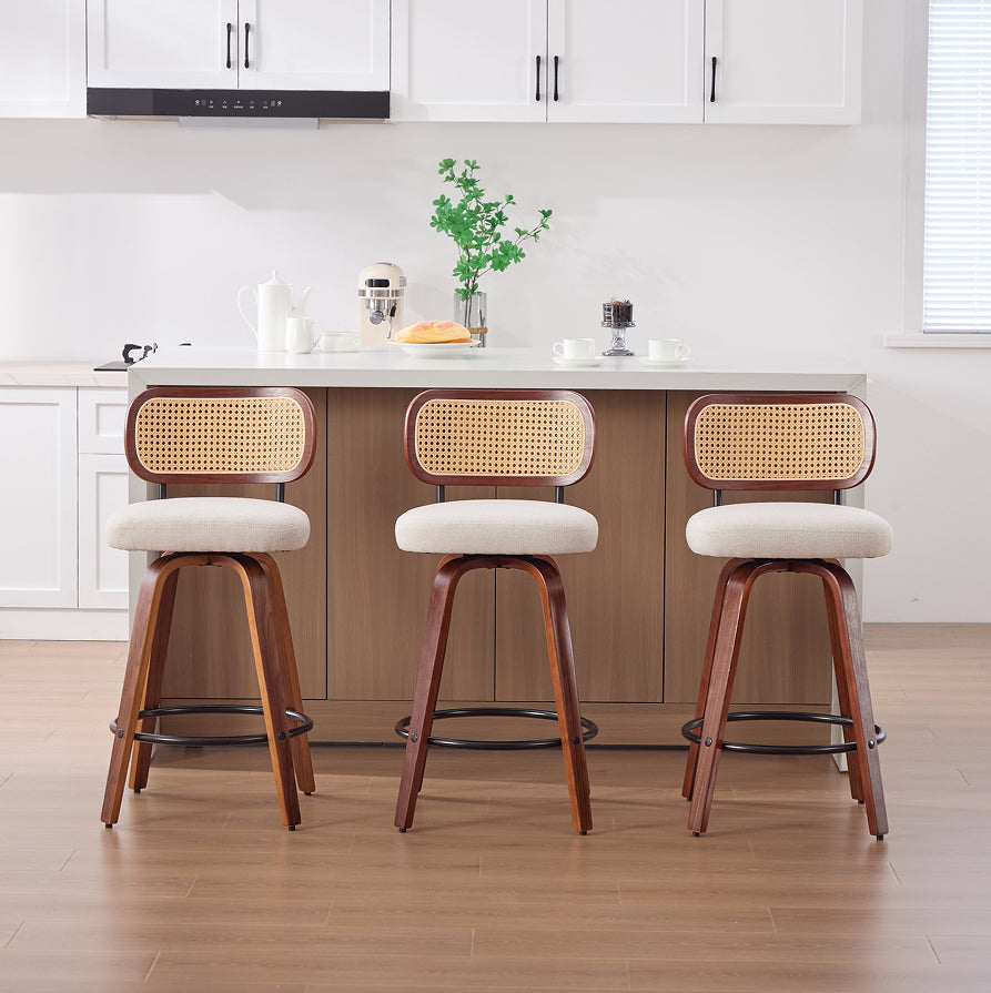 Padstow counter stool seen from the side showing the timber frame