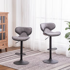 Beccles airlift bar stools in grey polyester