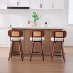 Padstow counter stool caned back detail