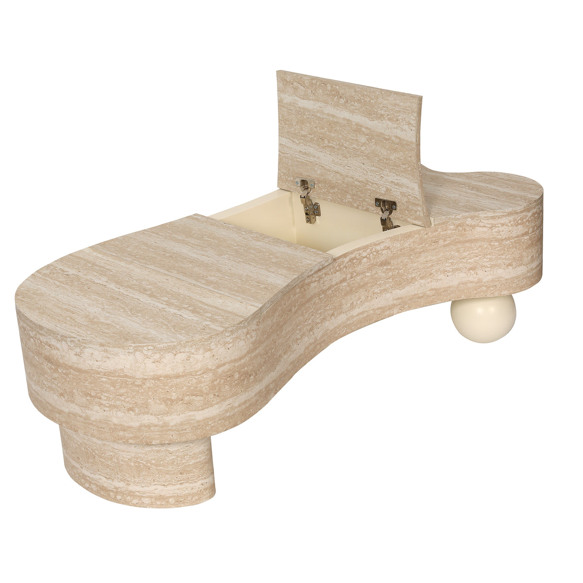 Dovre irregular coffee table styled with a sofa and rug