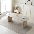 Pella Extending Dining Table in white, oval