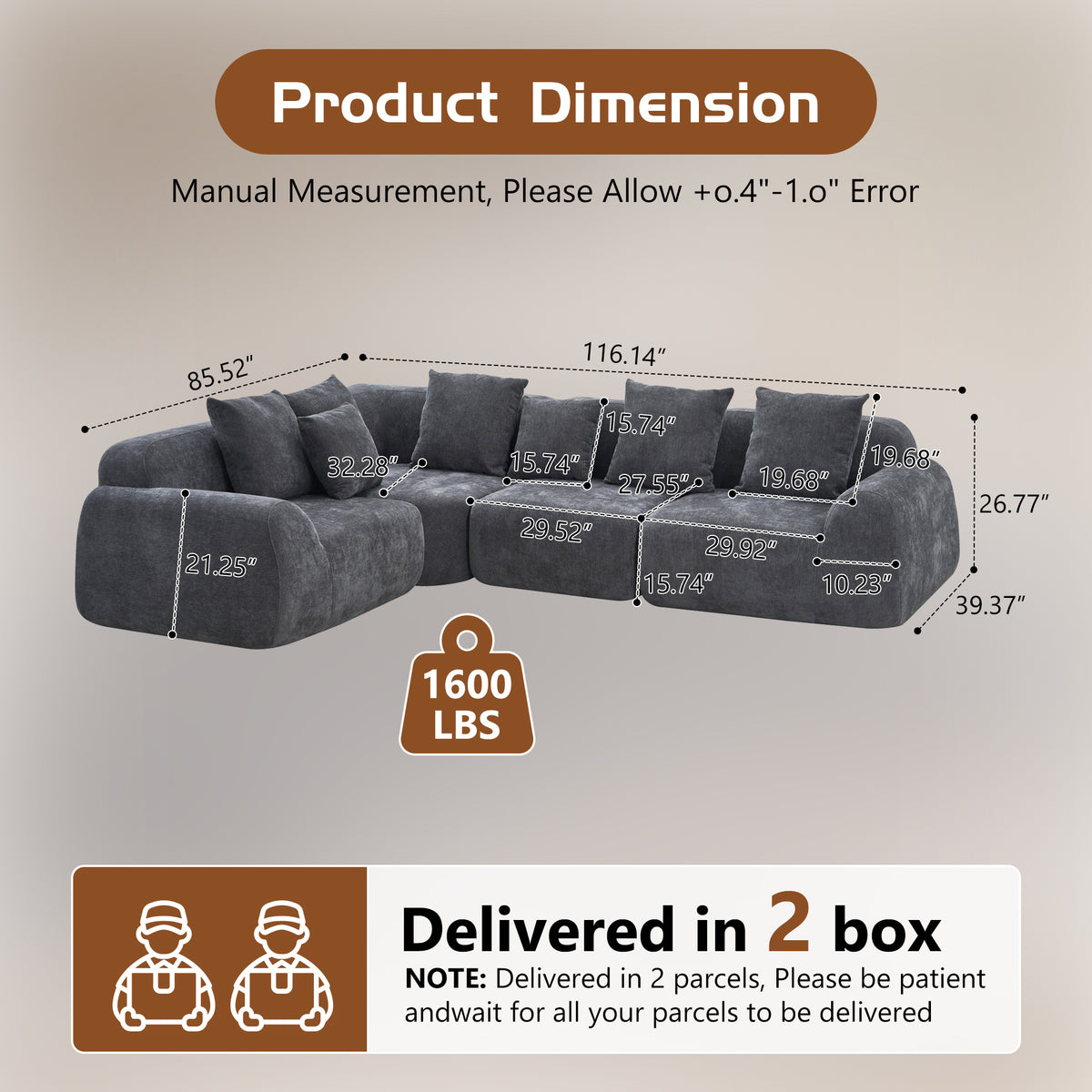 Greve sectional modules separated to show the modular layout