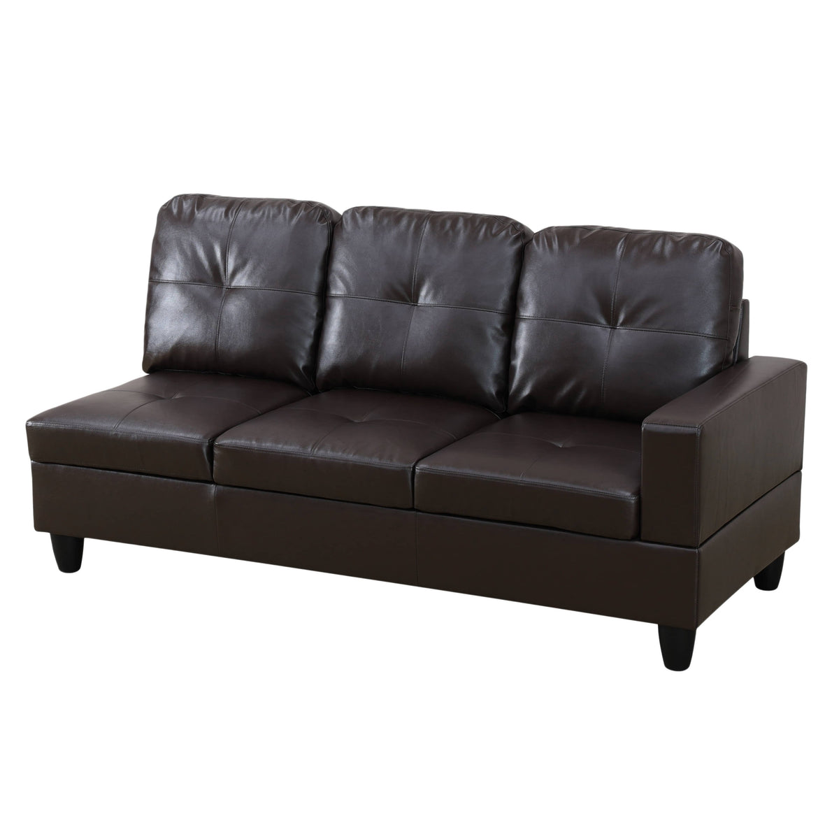 Lindau Leather Sleeper Sectional, leather detail