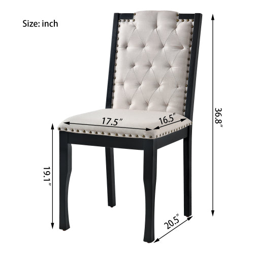 Hexham dining chair nailhead trim detail