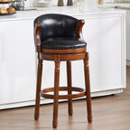 Marlow backed bar stool in black, bar height