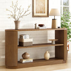 Vevey open-shelf console in brown