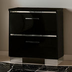 Chettle high-gloss nightstand in black