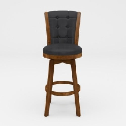 Rye stool swivel mechanism and wood legs