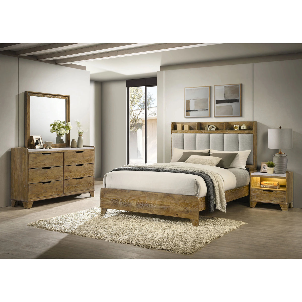 Ulverston four piece bedroom set in an oak finish