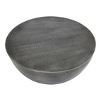 Corniche metal coffee table seen from above