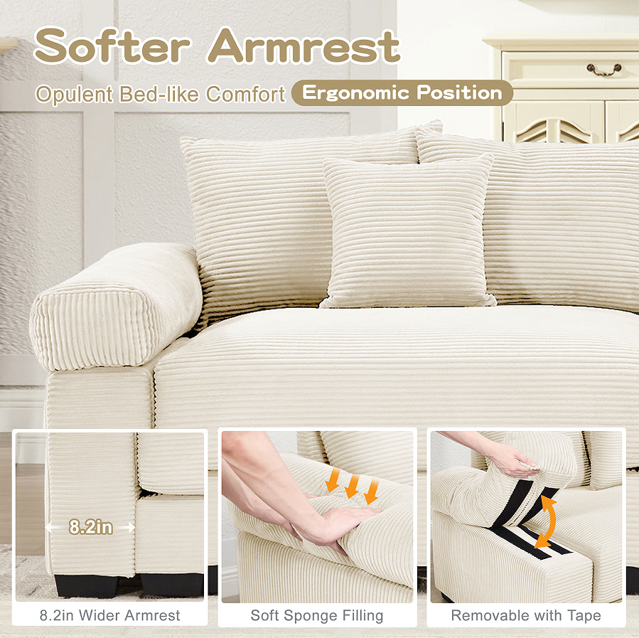 Norden Cloud Sectional, angled view