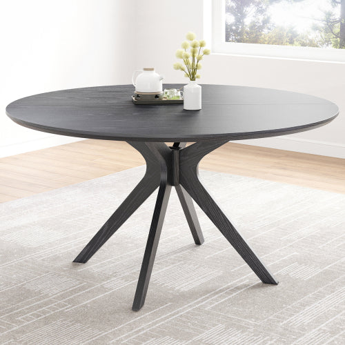 Ripon round dining table in black