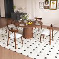 Rothbury dining table wood strip base detail
