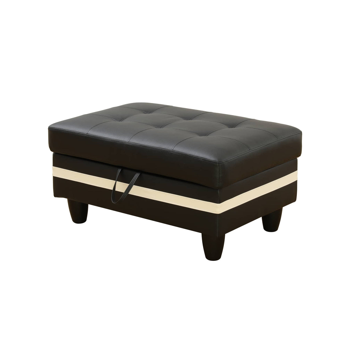 Jesmond leather sectional side profile