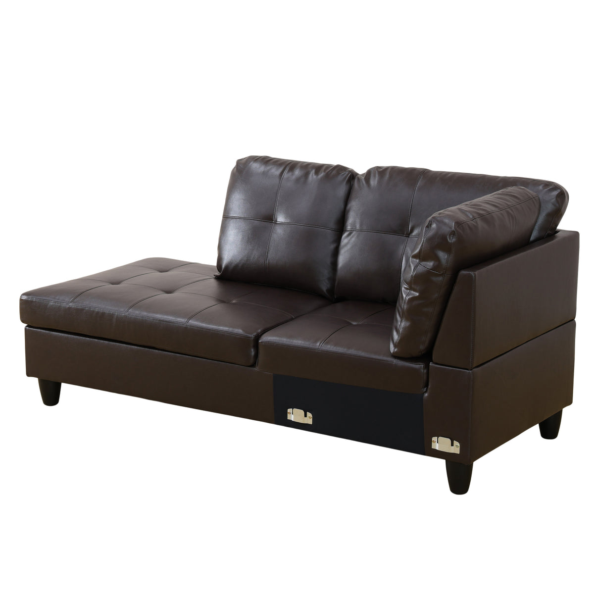 Lindau Leather Sleeper Sectional in a living room