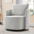 Aysgarth chenille swivel barrel chair in grey