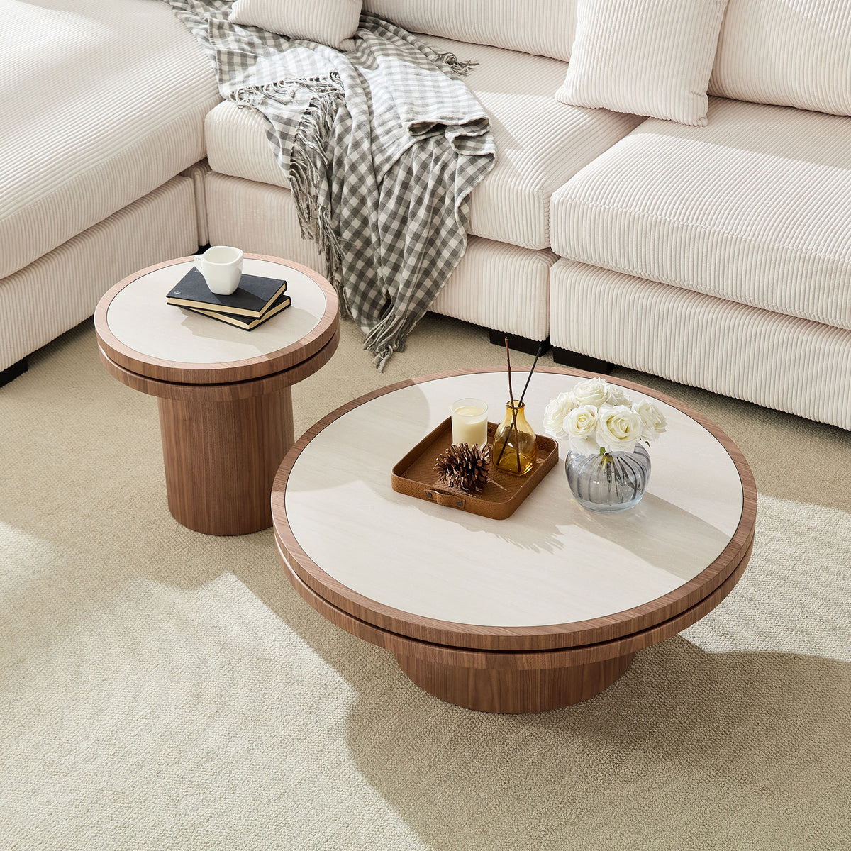 Eldin coffee table top surface seen from above