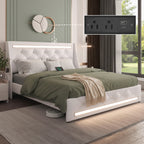 Aldeburgh bed with the headboard lighting on