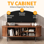 Aveley TV console in natural wood