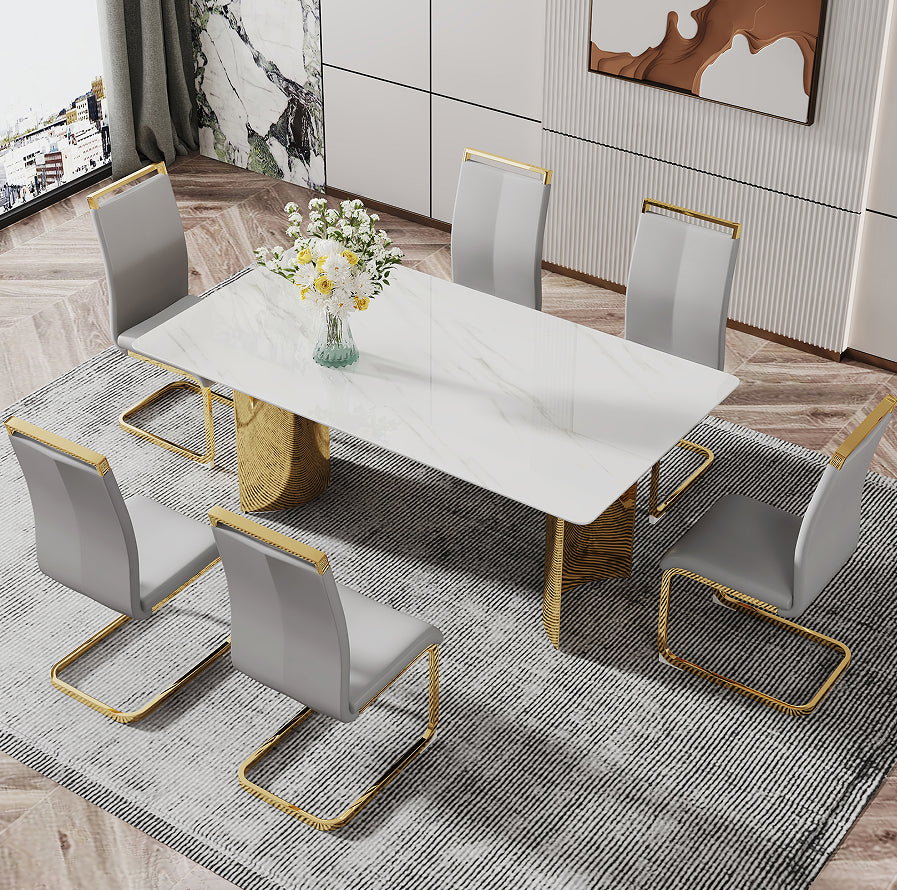 Zennor dining table set with six chairs