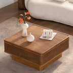 Winslow rattan coffee table seen from above