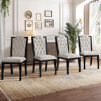 Hexham dining chair button tufting detail