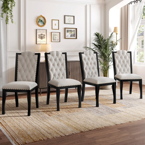 Hexham dining chair button tufting detail