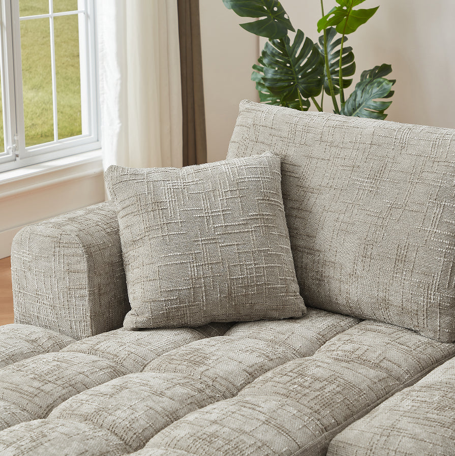 Otto Chenille Sectional in a living room
