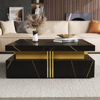 Ravel Marble Coffee Table, angled view