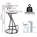 Dunster bar stools in white fabric with black legs