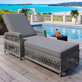 Oban sun lounger in grey, full length