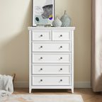 Upton tall chest of drawers in white