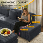 Ellery Storage Sectional, converted to bed