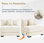 Norden Cloud Sectional, deep seat detail