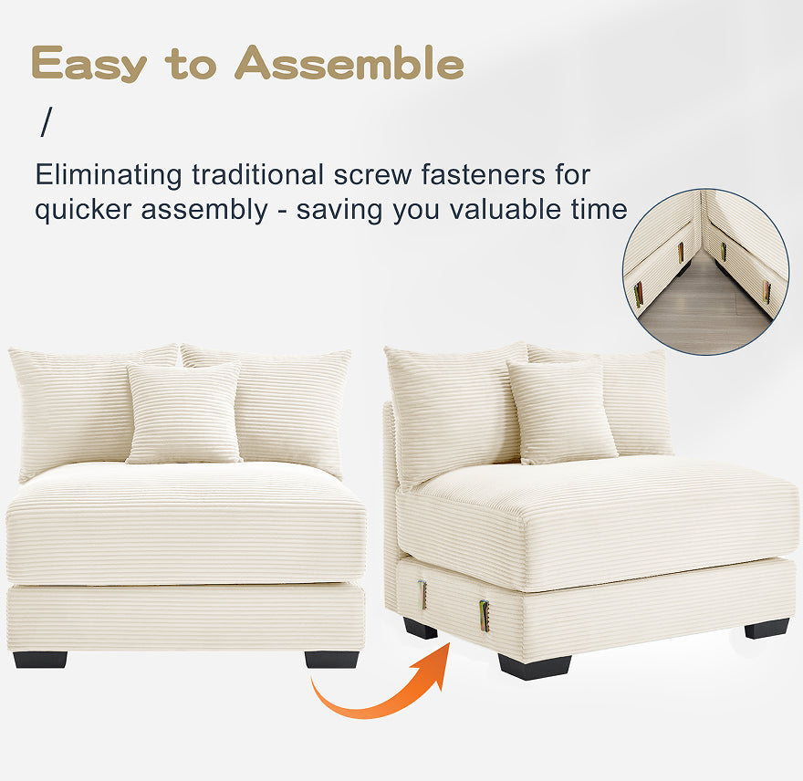 Norden Cloud Sectional, deep seat detail