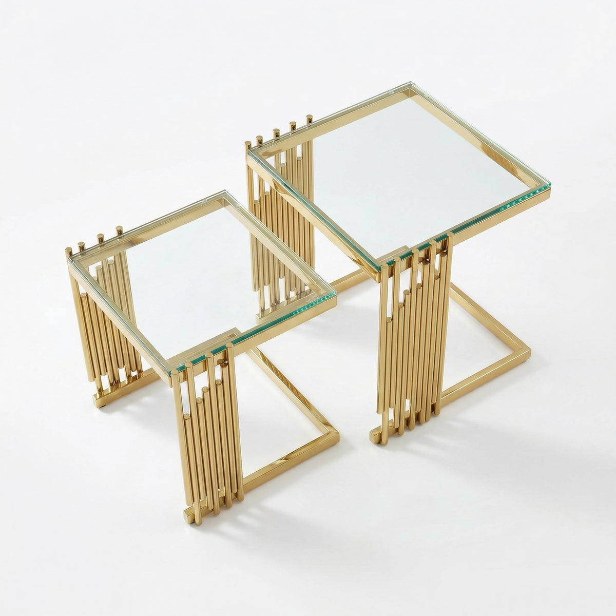 Vasari tables seen from above through the glass