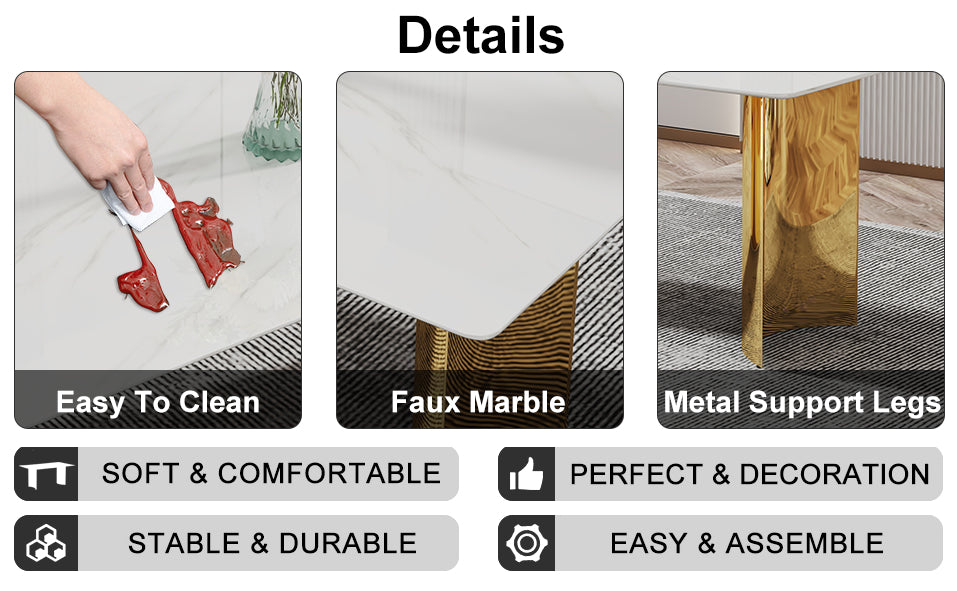 Zennor marble-pattern glass dining table in a dining room