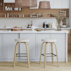 Cranleigh swivel bar stools in beige, 30 inch