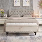 Fenwick linen bed bench side profile