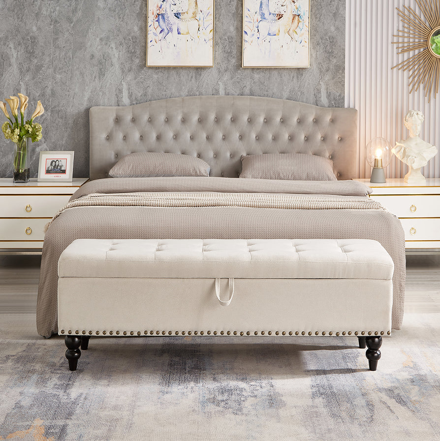 Fenwick linen bed bench side profile