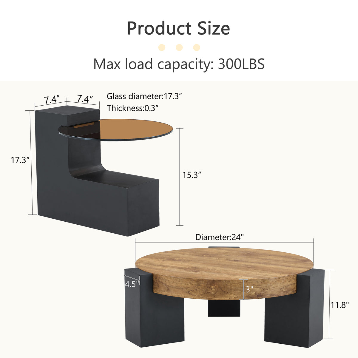 Aldon two-tier coffee table styled beside a chair