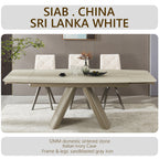 Orsa Extending Dining Table, stone top detail
